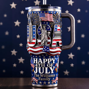 USA Happy 4th July Tumbler - Personalized Gifts For Family 05padt100626 - Tumbler Cup - GoDuckee