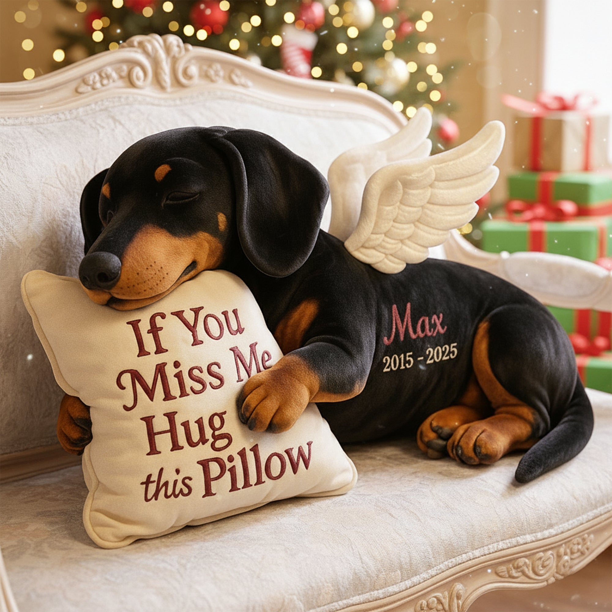 Dog Memorial Custom Shaped Pillow - Custom Photo Gifts For Dog Lover 04TGLU081125 - Pillow - GoDuckee