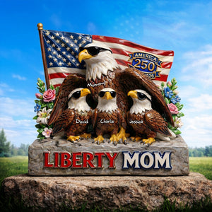 Liberty Eagle Mom Acrylic Plaque - Personalized Gifts For Moms 01tylu020326 - Shaped Plaques - GoDuckee
