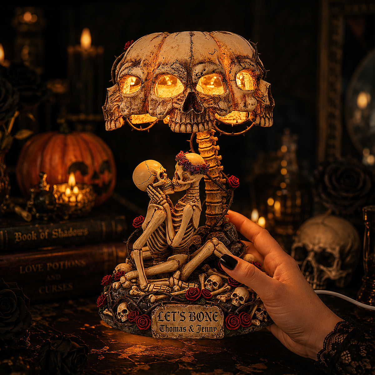 Naughty Couple Skeleton Acrylic Light Box - Personalized Gifts For Couple 04hudt300726 - Light Box - GoDuckee