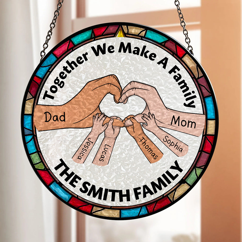 Personalized Gifts For Family Stained Glass 01KADT090824 - Ornament - GoDuckee