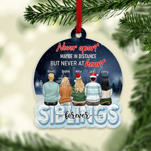 Siblings Forever Personalized Family Acrylic Ornament 02NATN010923 - Ornament - GoDuckee