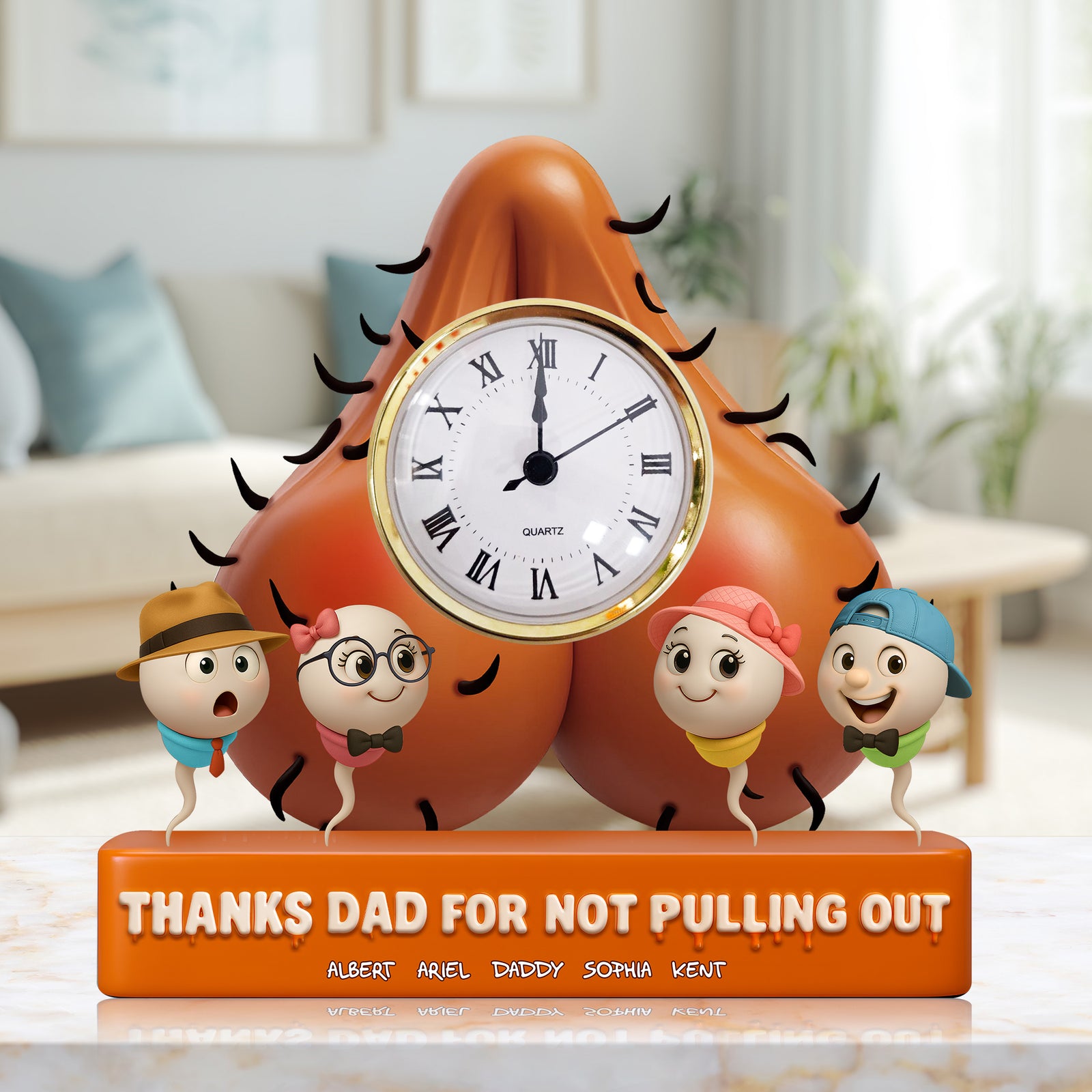 Funny Dad Desk Clock Plaque - Personalized Gifts For Dad 02ohlu300525 - Clock Plaques - GoDuckee
