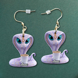 Slaying Snake Personalized Acrylic Earrings 02tgtn140625 - Earrings - GoDuckee