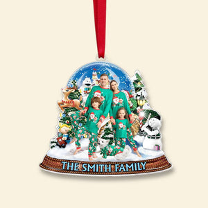 Custom Photo Gift for Family, Family Christmas Ornament 04TOMH260924 - Ornament - GoDuckee