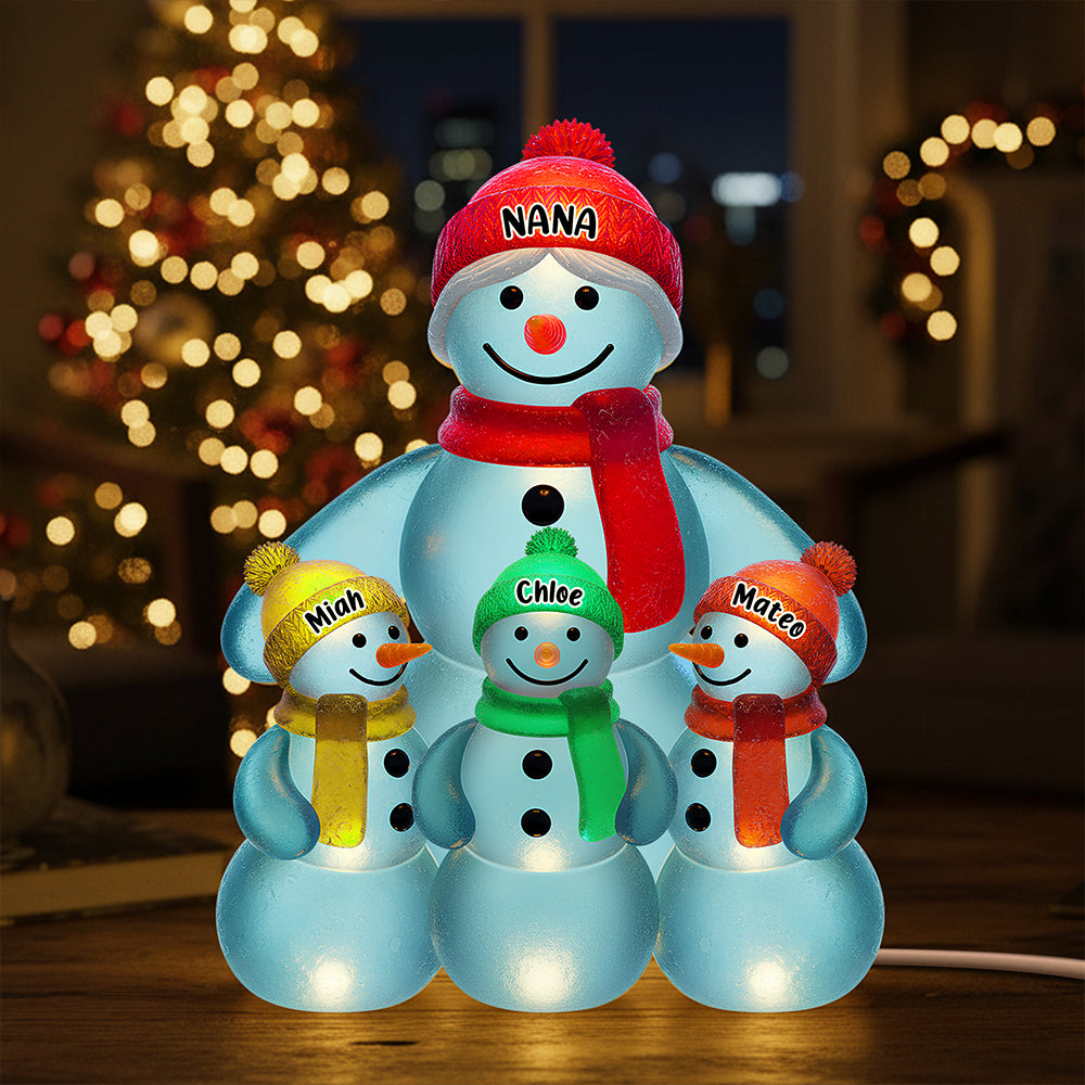 Snowman Grandma Christmas Acrylic Plaque Personalized Gifts For Grandma 02NADT281025 - Shaped Plaques - GoDuckee