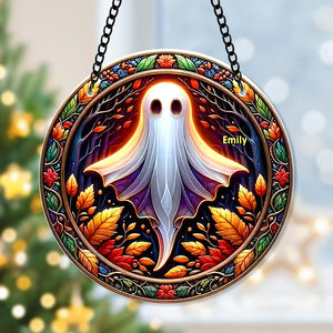 Personalized Gifts For Halloween Ghost Suncatcher Ornament 101acqn060924 - Ornament - GoDuckee