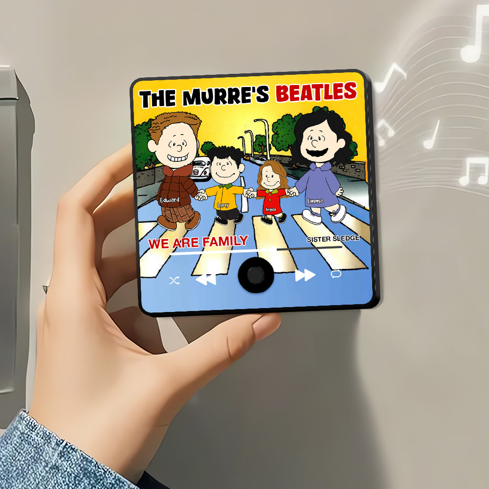 Personalized Gifts For Family Music Fridge Magnet Family Holding Hand 02XQDT281225HH - Fridge Magnet - GoDuckee