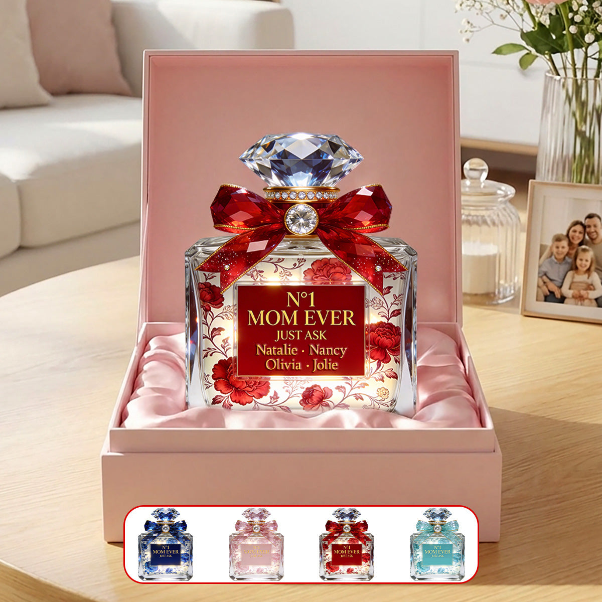 Toile de Jouy Mom Perfume Acrylic Plaque - Personalized Gifts For Mother's Day Plaque 02PGMG110326 - Shaped Plaques - GoDuckee