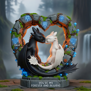 Forever & Always Couple Acrylic Plaque - Personalized Gifts For Couple 05TOPU080725 - Shaped Plaques - GoDuckee