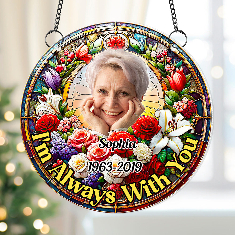 Custom Photo Gifts For Christmas Suncatcher Ornament Heaven Memorial 10ACDT090924 - Ornament - GoDuckee