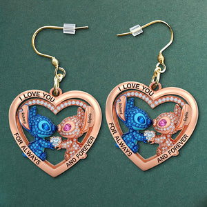 Cute Blue Monsters Earrings - Personalized Gift For Her 05TGQN160625 - Earrings - GoDuckee