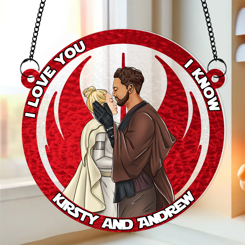 Personalized Gifts For Couple Suncatcher Ornament 03XQDT140624TM - Ornament - GoDuckee