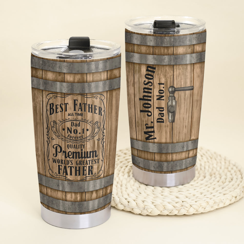 Personalized Gifts For Dad Tumbler, Whiskey & Bourbon Barrel 032qhqn210325 - Tumbler Cup - GoDuckee