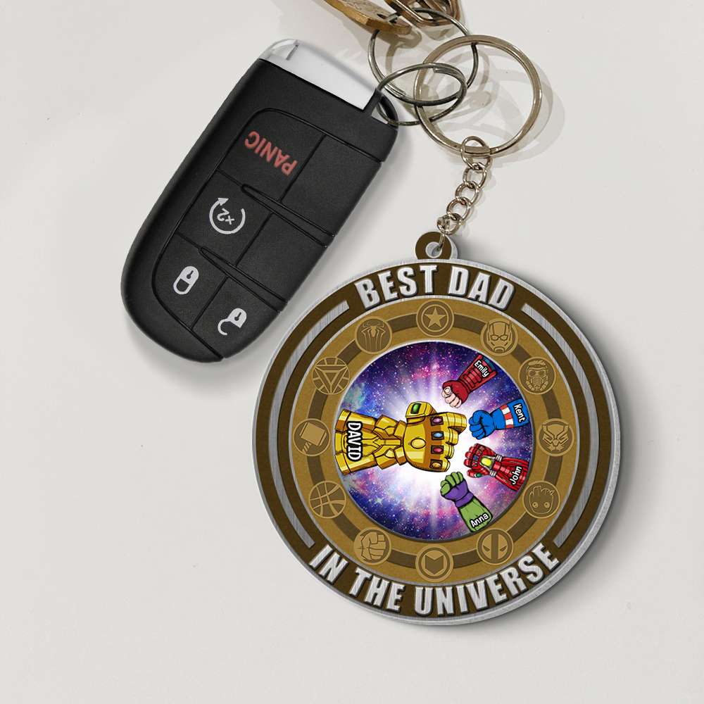 Best Dad In Every Universe 08qhqn300523ha Personalized Keychain QNFBK - Keychains - GoDuckee