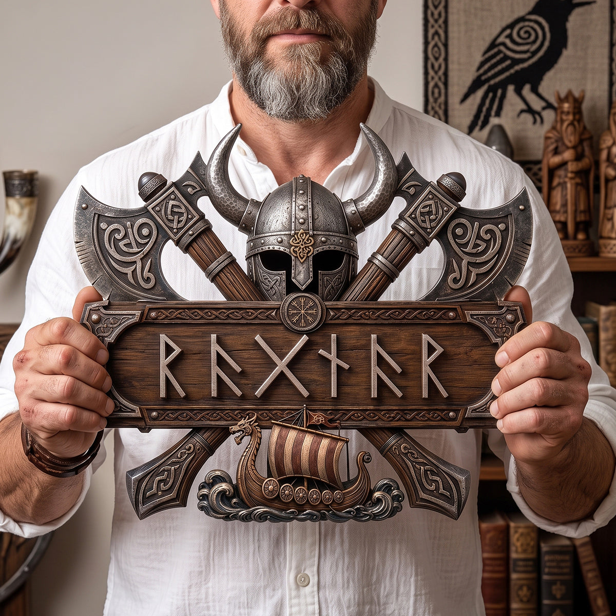 Viking Style Acrylic Sign - Personalized Gifts For Warriors 04NATN100726 - Acrylic Sign - GoDuckee