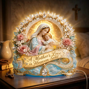Blessed Mother Love Light Box – Gift For Christian 02TYLU280326 - Light Box - GoDuckee