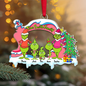 Personalized Christmas Gifts For Family Acrylic Ornament 01KATN020824 - Ornament - GoDuckee