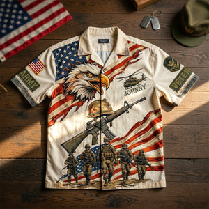 Veteran Pride Patriotic Hawaiian Shirt - Personalized Gifts For Veteran 01PADH070426 - Hawaiian Shirts - GoDuckee