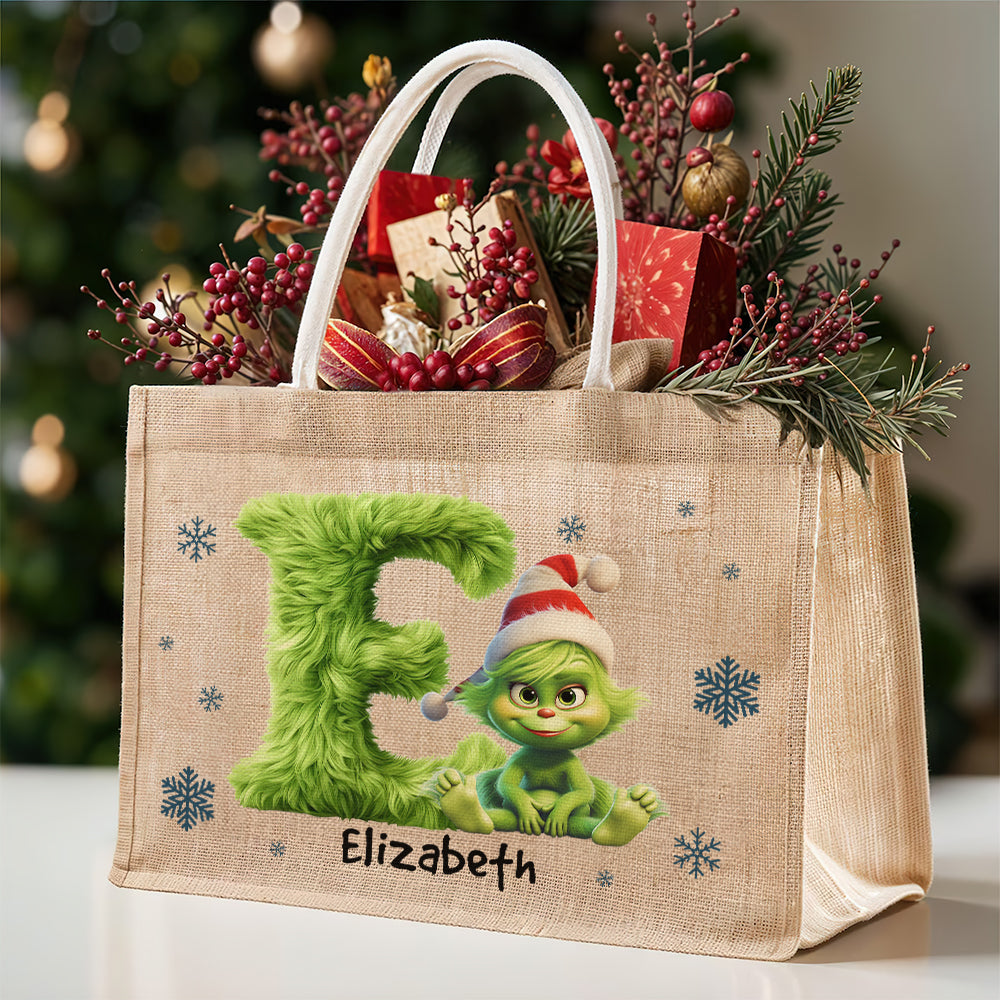 Custom Alphabet Letters Gifts For Fans Jute Tote Bag 01kaqn161124 - Jute Tote Bag - GoDuckee