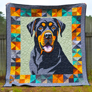 Rottweilers Dog Christmas Quilt Bed Set Gifts For Dog Lovers 01HUDT081124 - Blanket - GoDuckee