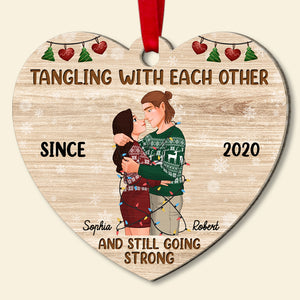 Tangle with each other and still go strong, Personalized Ornament for Couples - Ornament - GoDuckee