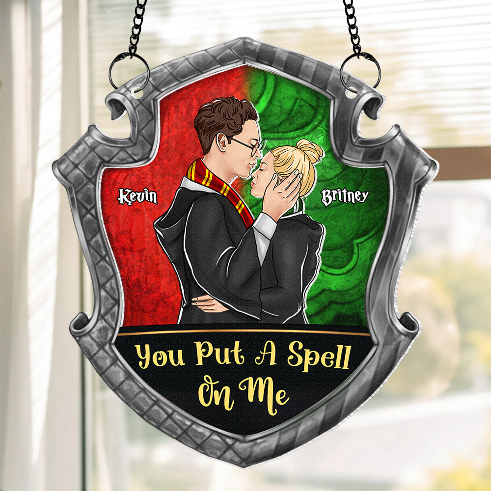 Personalized Gift For Wizard Couple 01HUDT160924PA You Put A Spell On Me Suncatcher Ornament - Ornament - GoDuckee