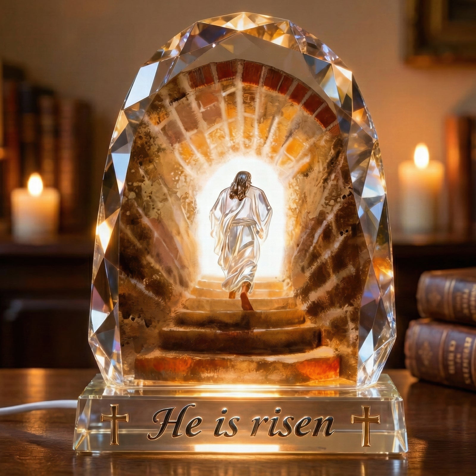 Jesus Christ Step Out The Tomb Acrylic Light Box - Easter Gifts For Christians 04QHQN050326 - Light Box - GoDuckee