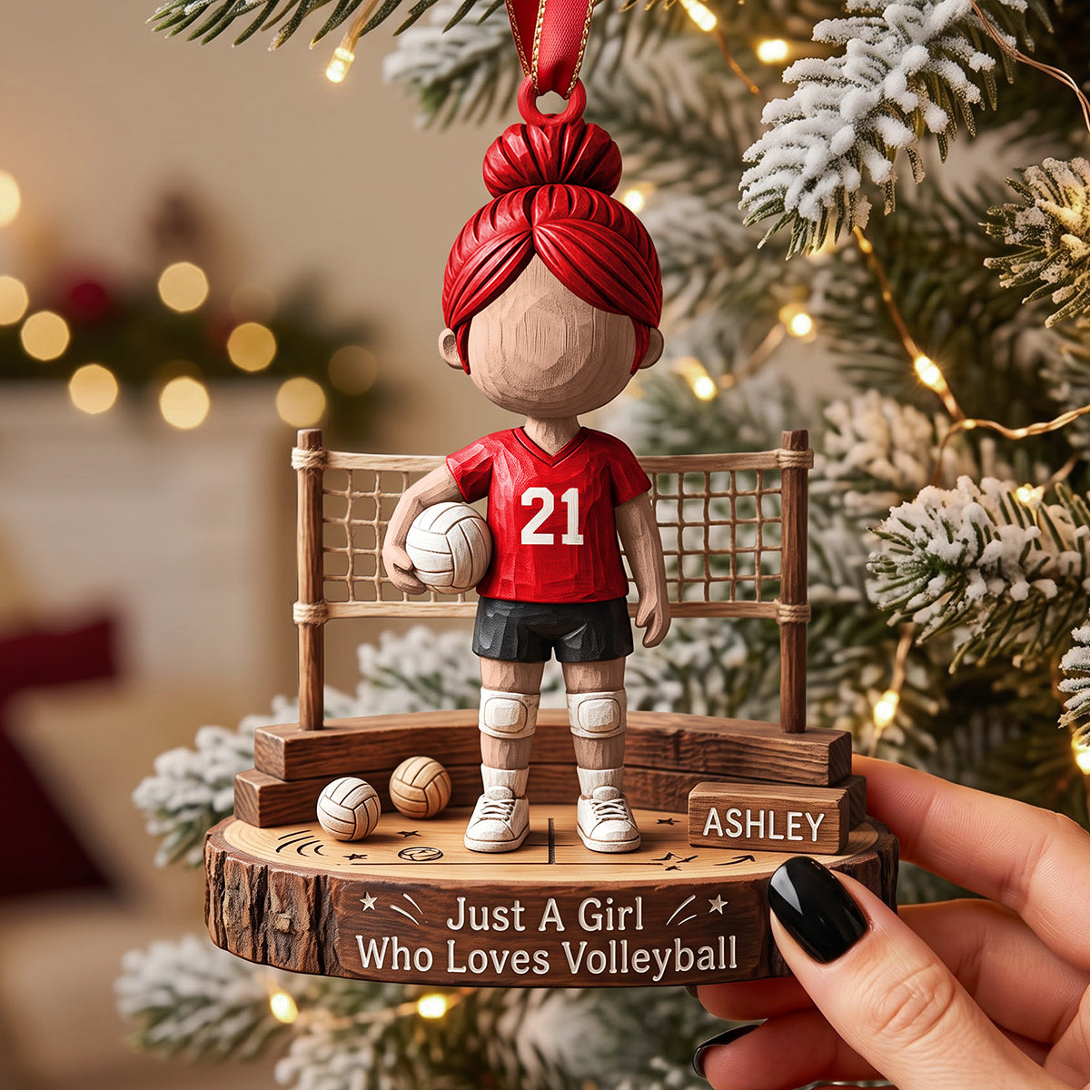 Volleyball Girl Christmas Ornament - Personalized Gifts For Christmas 04nata110926 - Ornament - GoDuckee