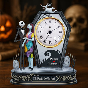 Spooky Couple Desk Clock Plaque - Personalized Gifts For Couple 03ohqn170625 - Clock Plaques - GoDuckee