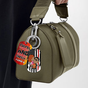 Personalized Gift For Firefighter Couple Keychain Stainless Steel 05TOLU150125HG - Keychains - GoDuckee