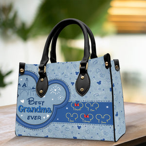 Personalized Gifts For Grandma Leather Bag Best Grandma Ever 06QHTN090124 - Leather Bag - GoDuckee