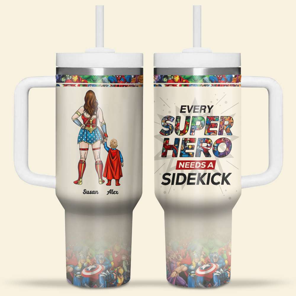 Personalized Gifts For Mom Tumbler Every Superhero Needs A Sidekick 03QHHN250324PA - Tumbler Cups - GoDuckee