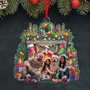 Custom Photo Gifts For Family Ornament 05dglu200924 Wood Stove Christmas - Ornament - GoDuckee