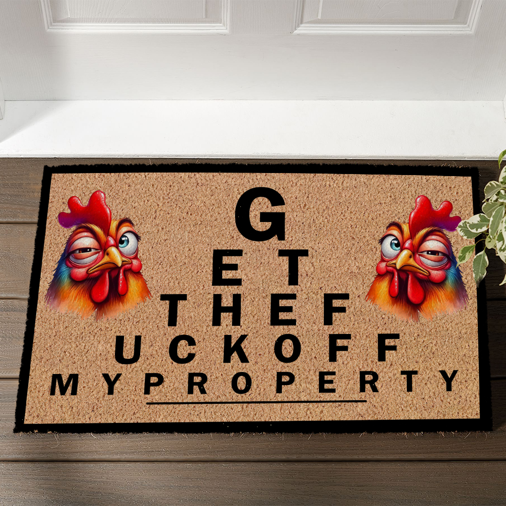 Personalized Funny Attitude Animal Doormat Collection, Get Off My Property 01qhpu241224 - Doormat - GoDuckee