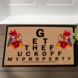 Personalized Funny Attitude Animal Doormat Collection, Get Off My Property 01qhpu241224 - Doormat - GoDuckee