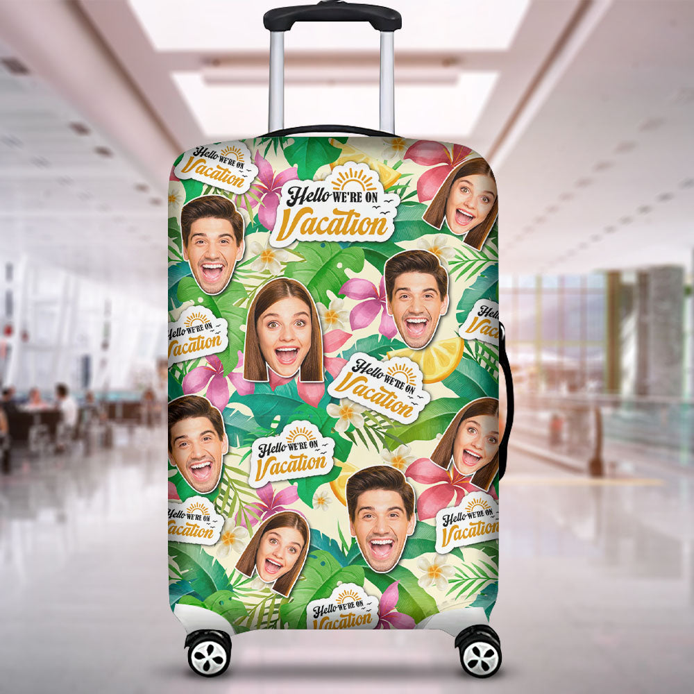 Custom Photo Gifts For Couple Luggage Cover 05DGTN020724 - Luggage Covers - GoDuckee