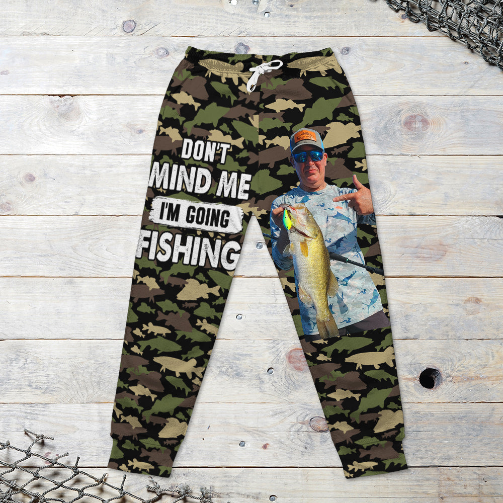 Custom Photo Gifts For Fishing Lovers Sweatpants 05ohtn171224 Don't Mind Me I'm Going Fishing - Shorts and Pants - GoDuckee