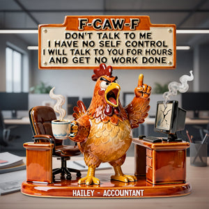 Personalized Gifts For Chicken Office Worker Plaque 03NATN201225 - Shaped Plaques - GoDuckee
