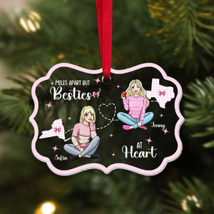 Personalized Gifts For Besties Ornament, Christmas Pink Coquette 01KAMH240924HH - Ornament - GoDuckee