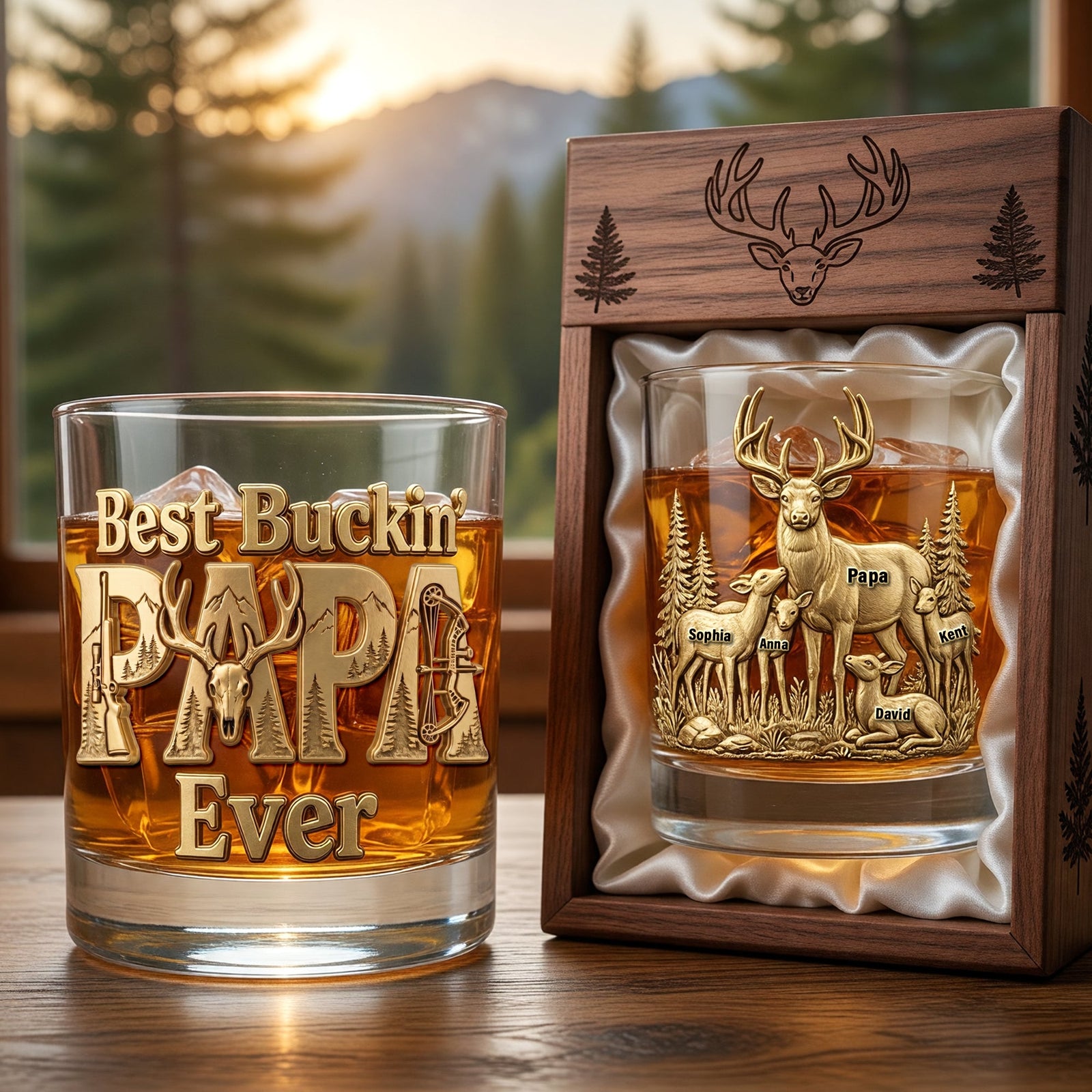 The Best Hunting Dad Drinking Glass - Personalized Gifts For Dads 03naqn220526 - Glass - GoDuckee