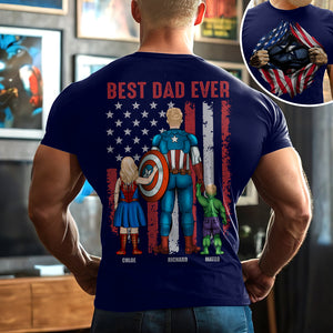 Personalized Gifts For Dad Shirt, Best Dad Ever 01ACDT050425PA - Shirts - GoDuckee