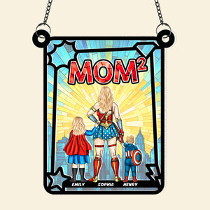 Personalized Gifts For Mom Suncatcher, Mom Exponents 03qhqn130225pa - Ornament - GoDuckee