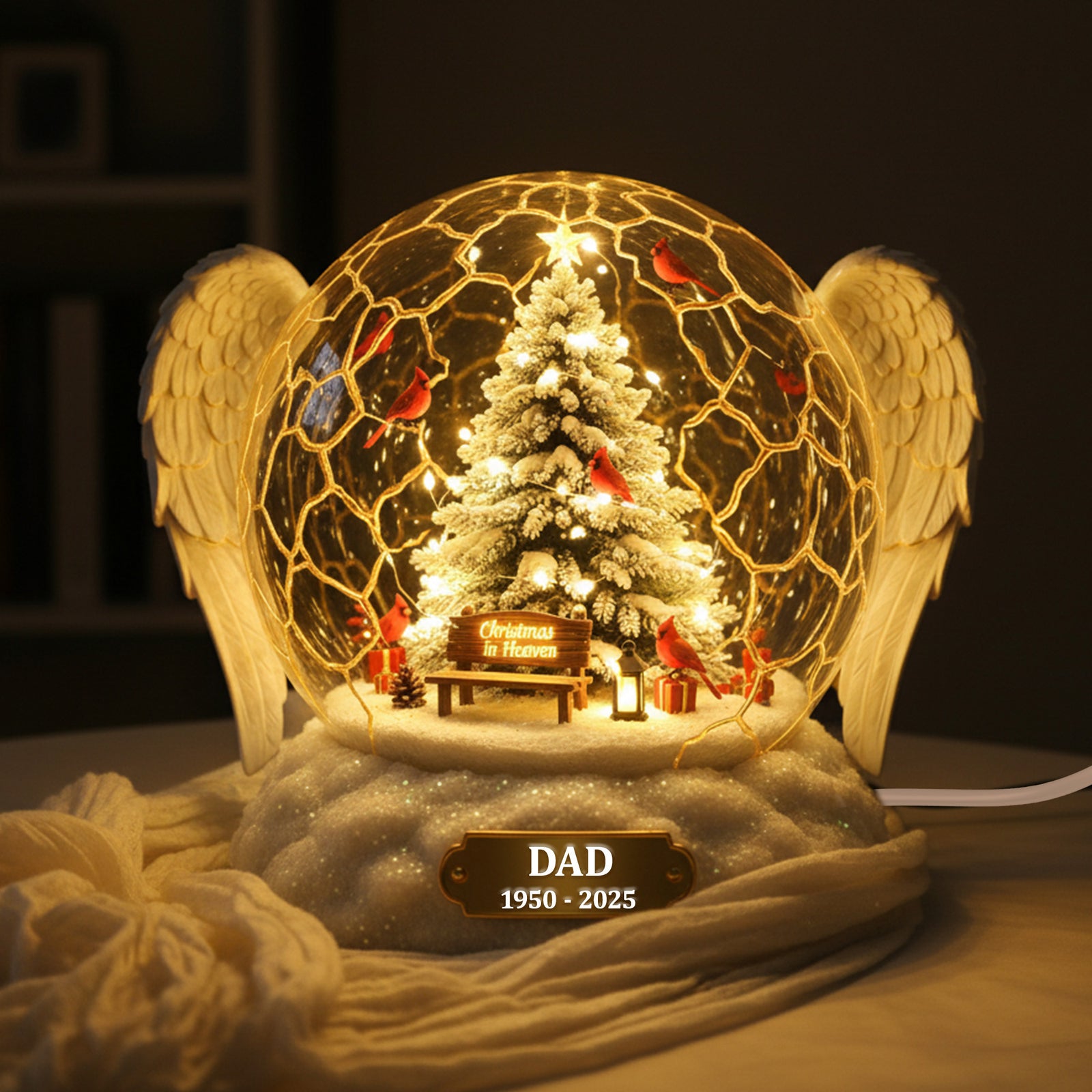 Personalized Cardinal Memorial Custom Shape Acrylic Light Box – Heaven Christmas Gift For Family 04tomg051125 - Light Box - GoDuckee