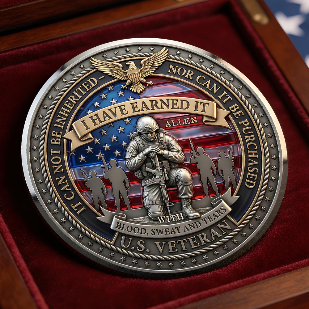 The Sacrifice Of Veterans Printed Metal Coin - Personalized Gifts For Veterans 02padt270226 - Coin - GoDuckee
