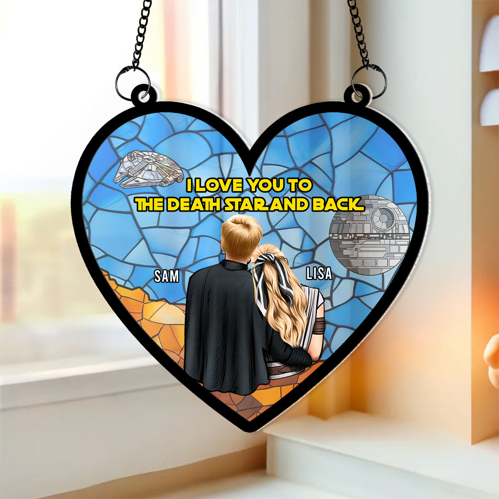 Personalized Gifts For Couple Suncatcher Window Hanging Ornament 04KAMH300524HH - Ornaments - GoDuckee