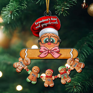 Personalized Gifts For Grandma Gingerbread Christmas Ornament 04OHLU091024 - Ornament - GoDuckee