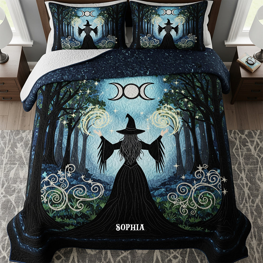 Mystic Witchcraft Quilt Bed Set, Personalized Gifts For Wicca Witch 04qhtn280725 - Blanket - GoDuckee