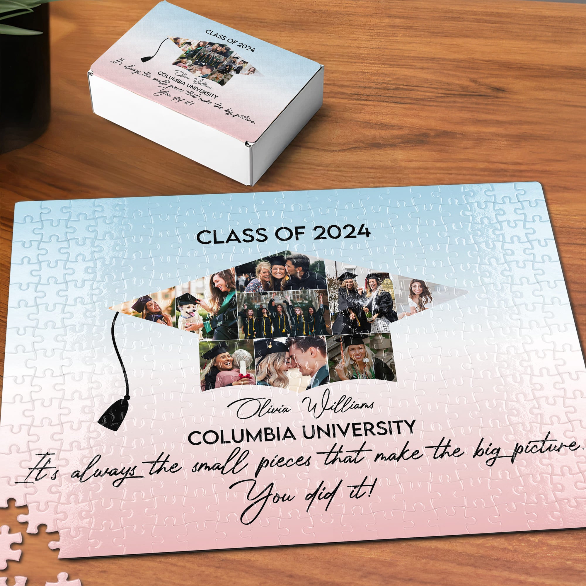 Graduation Custom Photo, You Did It, Personalized Jigsaw Puzzle, Graduation Gift, 01QHPU191223 - Wood Sign - GoDuckee