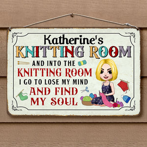 Personalized Gifts For Knitting Girl Metal Sign, Decor Idea For Knitting Soul 03qhqn290724hh - Metal Signs - GoDuckee